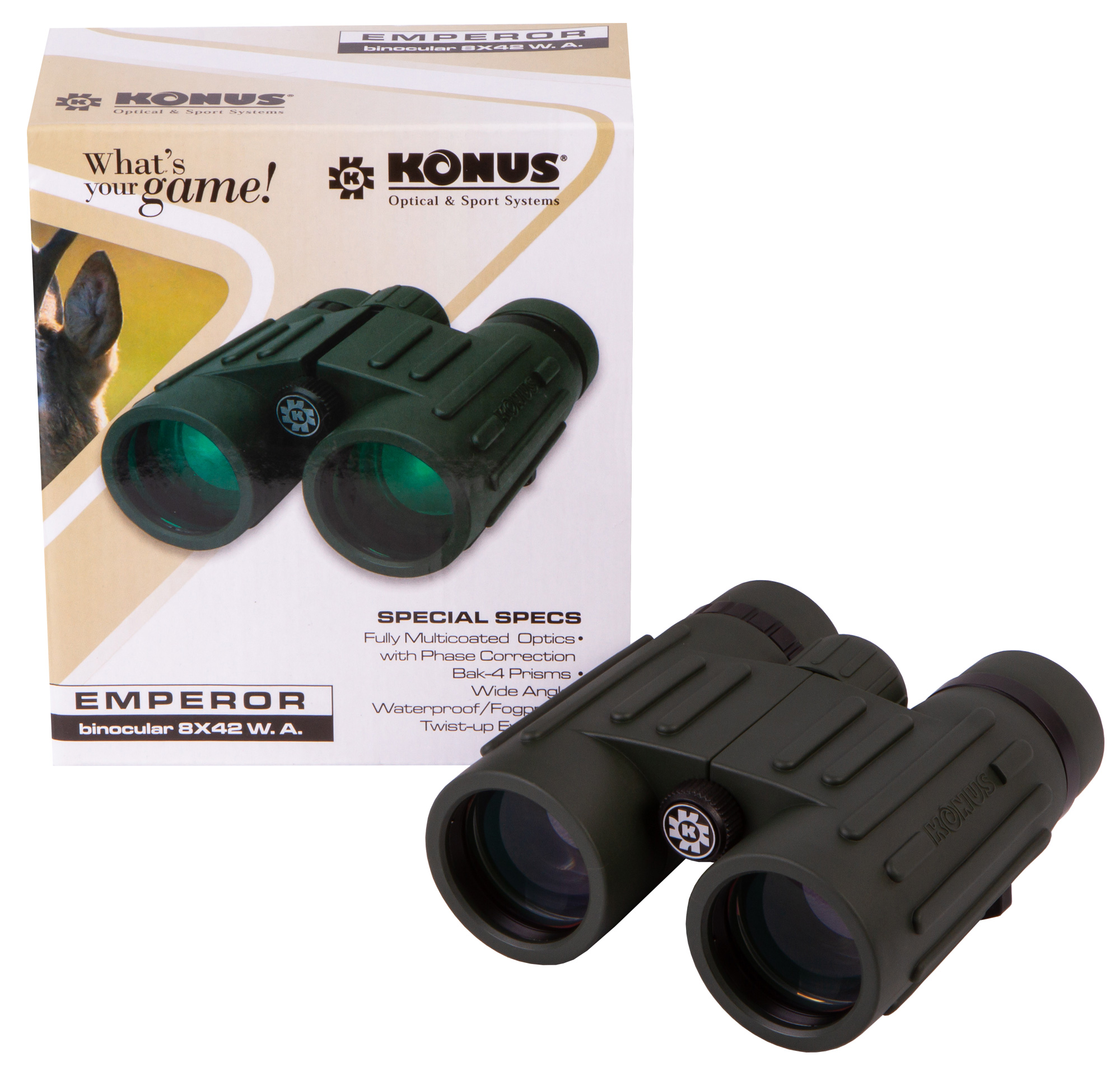 БинокльKonusEmperor8x42WAGreen90